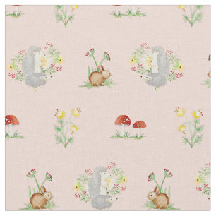 Woodland Fairytale Creatures Baby Girl Nursery Fabric