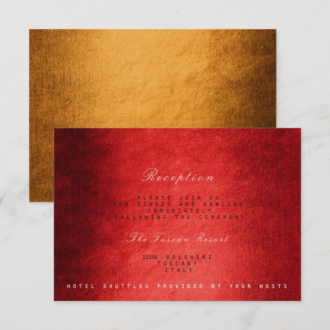 Woodland Fall Autumn Vip Wedding Reception Invitation (Front/Back)