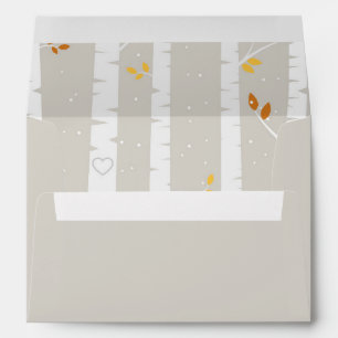 Woodland Fall / Winter Baby Shower matching Envelope