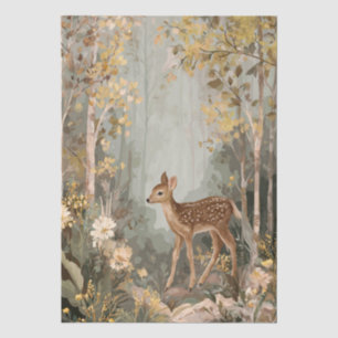 Woodland Fawn & Florals Tissue Paper
