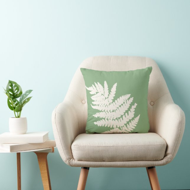 Woodland Fern Leaf Custom Background Colours  Cushion (Chair)