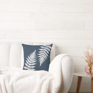 Woodland Fern Leaf Custom Background Colours  Cushion