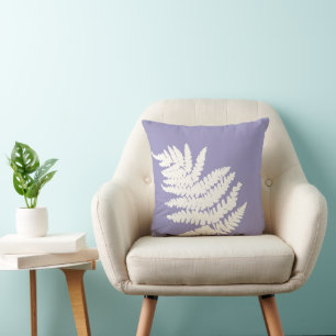Woodland Fern Leaf Custom Background Colours  Cushion