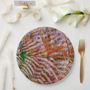 Woodland Ferns Paper Plate