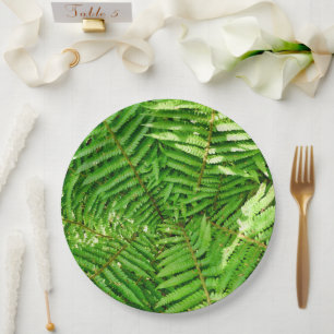 Woodland Ferns Paper Plate
