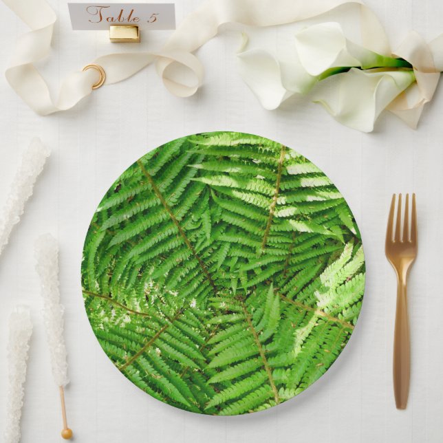 Woodland Ferns Paper Plate (Wedding)