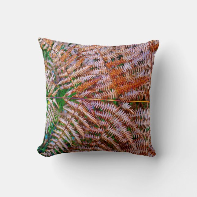 Woodland FernsThrow Cushion (Front)