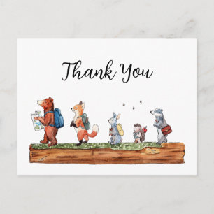 Woodland Fiends Back To School Thank You Postcard