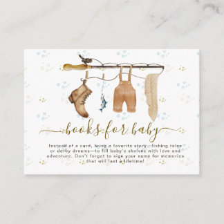 Woodland Fishing Theme Books for Baby Shower Card