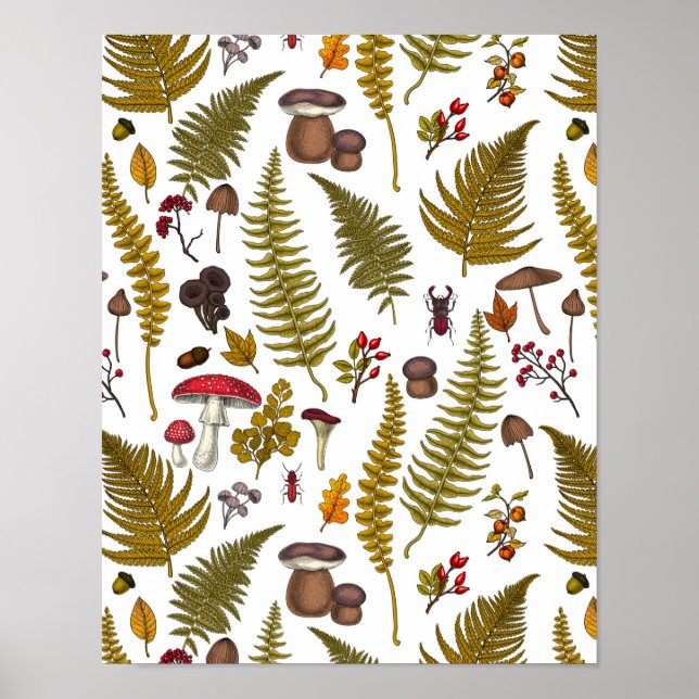 Woodland flora and fauna 2 poster (Front)