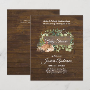 Woodland Flora and Fauna BABY SHOWER Invites