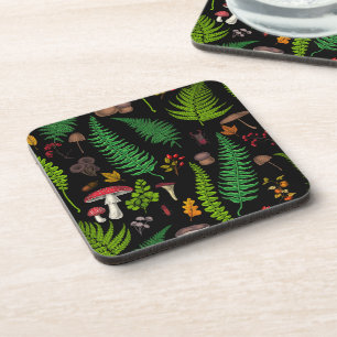 Woodland flora and fauna coaster