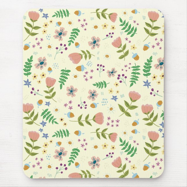 Woodland Floral Mousepad (Front)