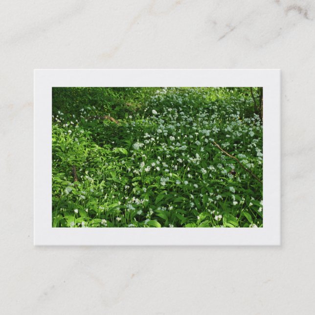 Woodland Flowers (Bordered) Business Card (Front)