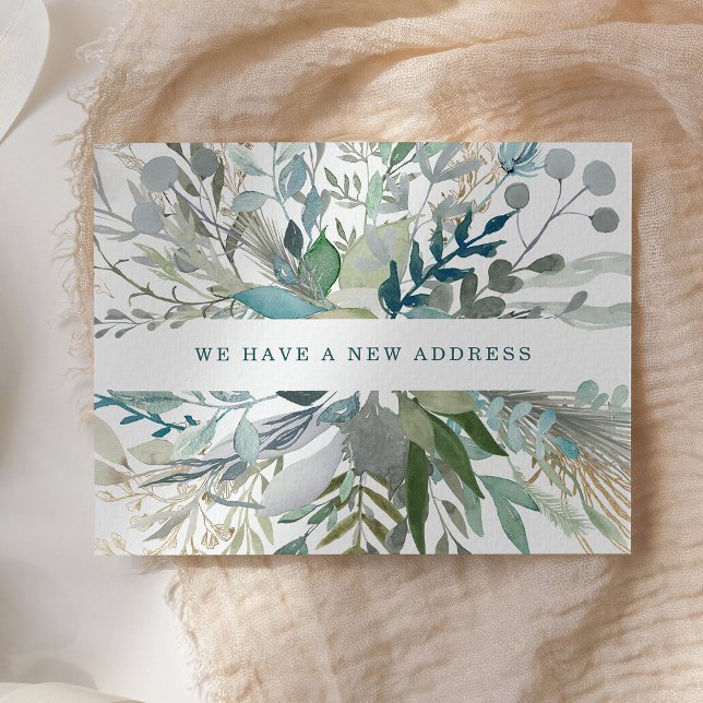 Woodland Foliage | Change of Address Announcement Postcard (Creator Uploaded)