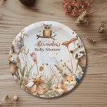 Woodland Forest Animals Baby Shower<br><div class="desc">Bring the enchantment of the forest to your baby shower with our Woodland Forest Animals Baby Shower Paper Plates. These charming plates feature delightful illustrations of woodland creatures amidst a lush forest backdrop, adding a whimsical touch to your celebration. Crafted with attention to detail, our paper plates capture the playful...</div>