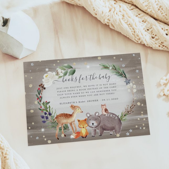 Woodland Forest Animals Baby Shower Enclosure Card (Creator Uploaded)