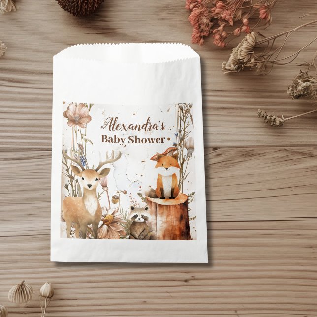Woodland Forest Animals Baby Shower Favour Bags (Creator Uploaded)
