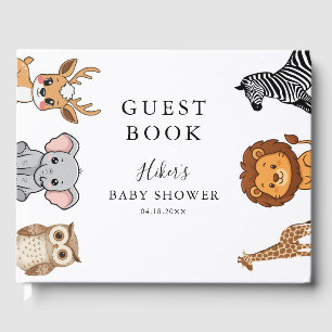 Woodland Forest Animals Baby Shower Guest Book