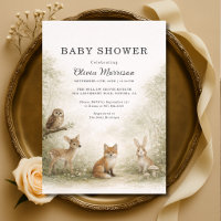 Woodland Forest Animals Baby Shower