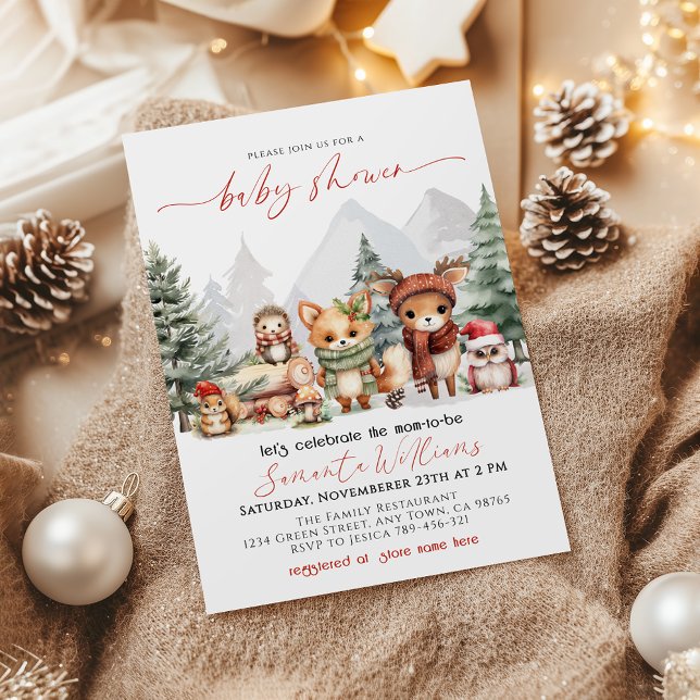Woodland Forest Animals Baby Shower Invitation (Creator Uploaded)