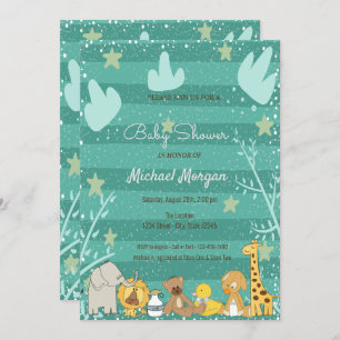 Woodland, Forest Animals Baby Shower Invitation