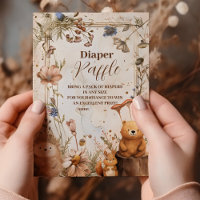 Woodland Forest Animals Baby Shower Raffle Diapper