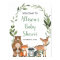 Woodland forest animals baby shower welcome sign
