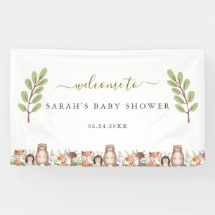 Woodland Forest Animals Banner