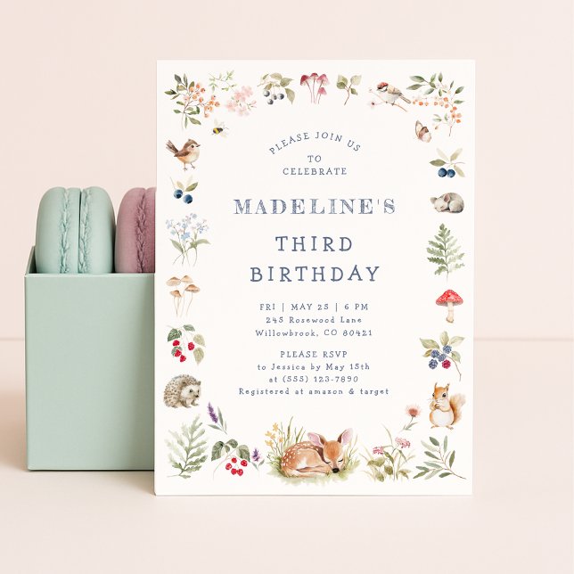 Woodland Forest Animals Birthday Invitation (Creator Uploaded)