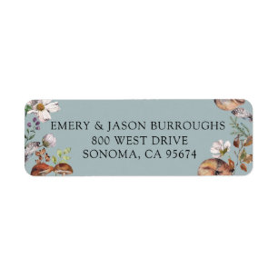 Woodland Forest Animals Blue Baby Shower Address