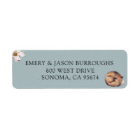 Woodland Forest Animals Blue Baby Shower Address
