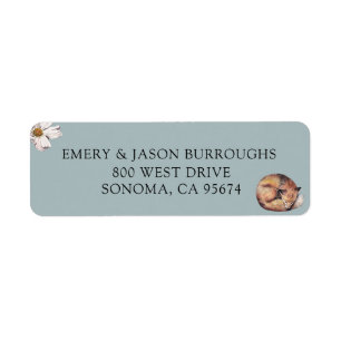 Woodland Forest Animals Blue Baby Shower Address
