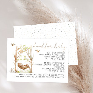 Woodland Forest Animals Book for Baby Shower RSVP Card