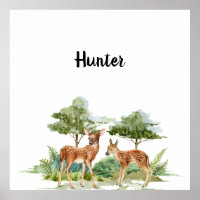 Woodland forest animals deer cute name
