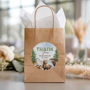 Woodland Forest Animals Favour Thank You Tag