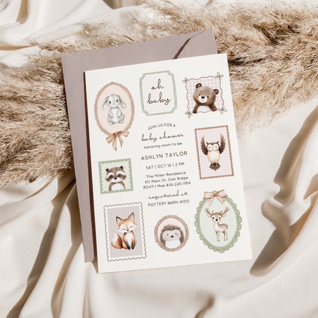 Woodland Forest Animals Gender Neutral Baby Shower Invitation (Creator Uploaded)