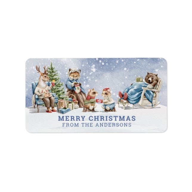 Woodland Forest Animals Gift Tag (Front)