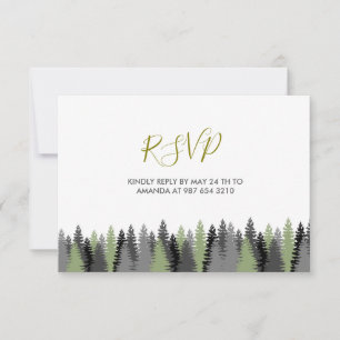 Woodland Forest Animals  RSVP Card