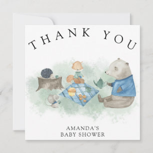 Woodland forest animals - Thank you Card