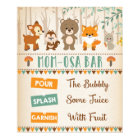 Woodland Forest Baby Animals Mimosa Bar Momosa