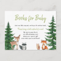 Woodland Forest Baby Shower Books for Baby