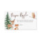 Woodland Forest Baby Shower - Diaper Raffle Card