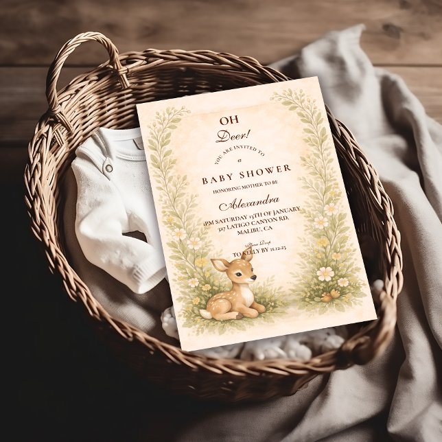 Woodland Forest Baby Shower Invitation (Creator Uploaded)