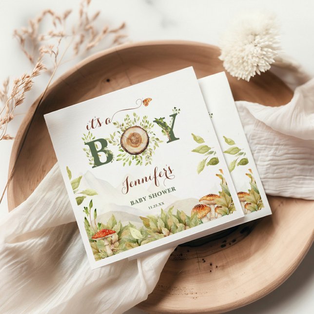 Woodland Forest Baby Shower Napkin (Creator Uploaded)