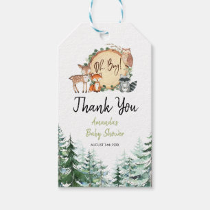 Woodland Forest Baby Shower Thank You Gift Tags