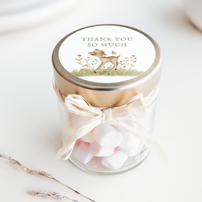 Woodland Forest Baby Shower Thank You Square Sticker (Creator Uploaded)