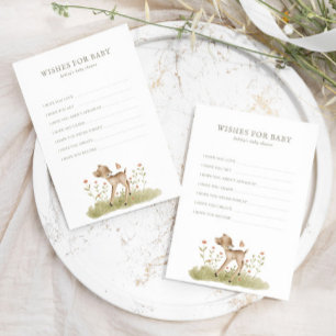 Woodland Forest Baby Shower Wishes for Baby Game