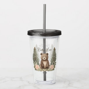 Woodland Forest Bear Acrylic Tumbler