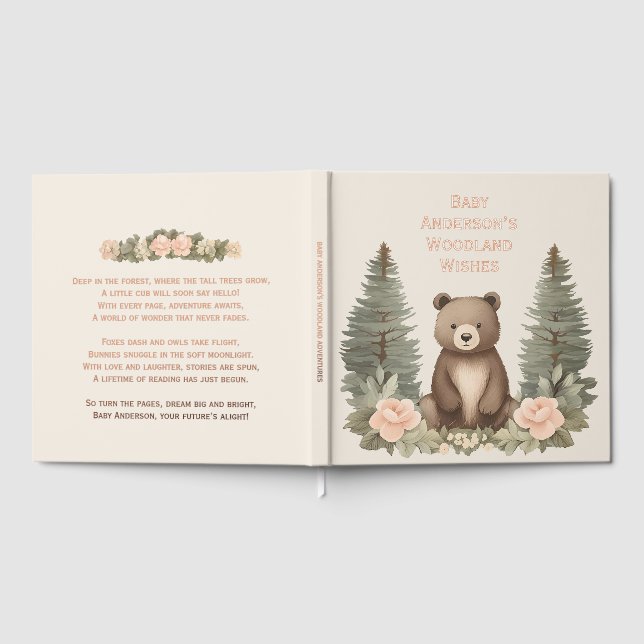 Woodland Forest Bear Guest Book (Full)